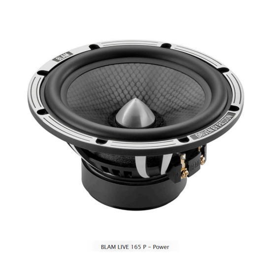 BLAM LIVE 165 P - Power Zestaw głośników o średnicy wooferów 16,5 cm 2-drożny - 3 Ohm, Moc 90 / 180 W
